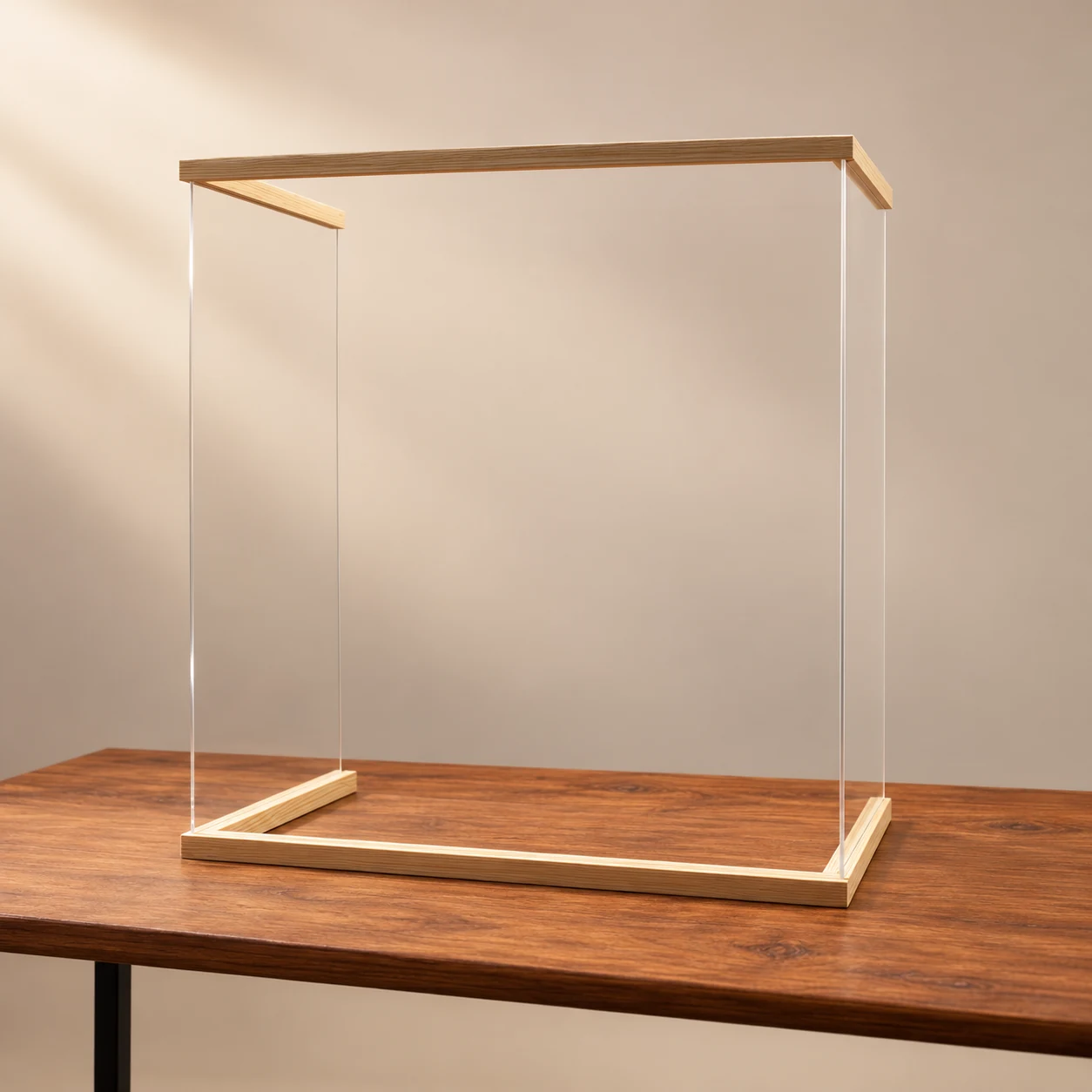 Mampara de madera y metacrilato para centro educativo