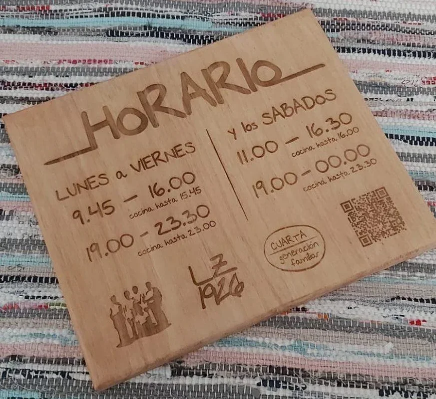 Carteles horarios comerciales