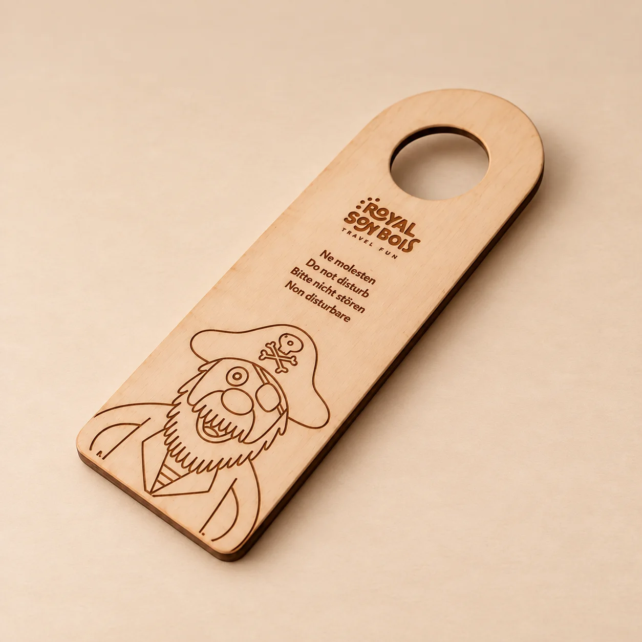 Colgador de puerta de madera para hoteles