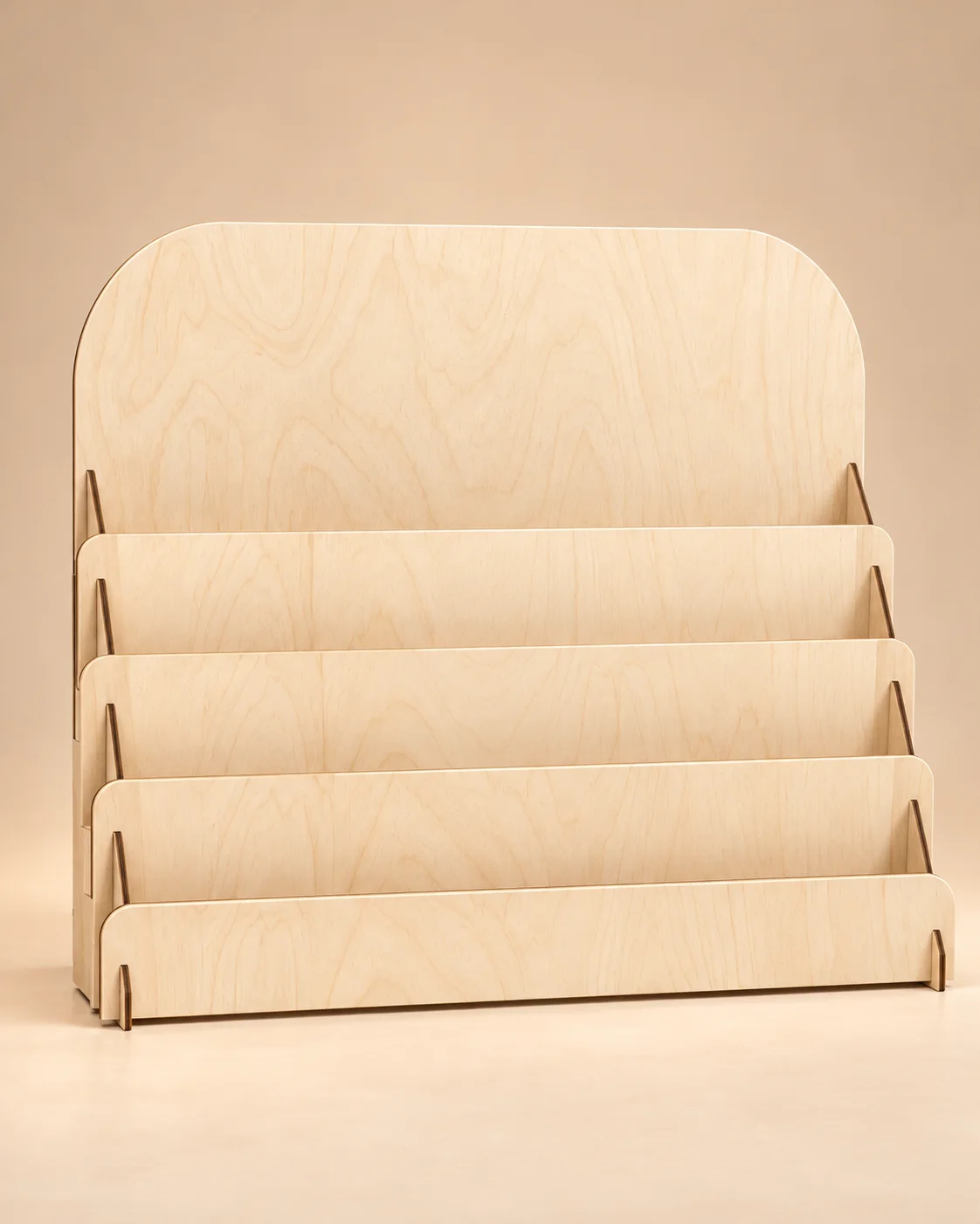 Expositor de madera para postales y tarjetas