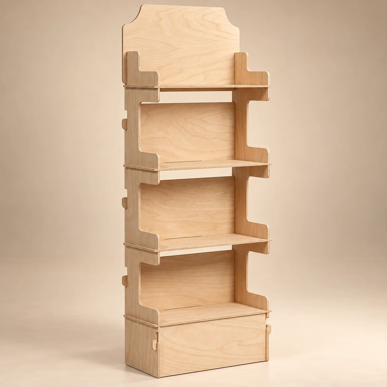 Expositor de pie de madera - modelo 1
